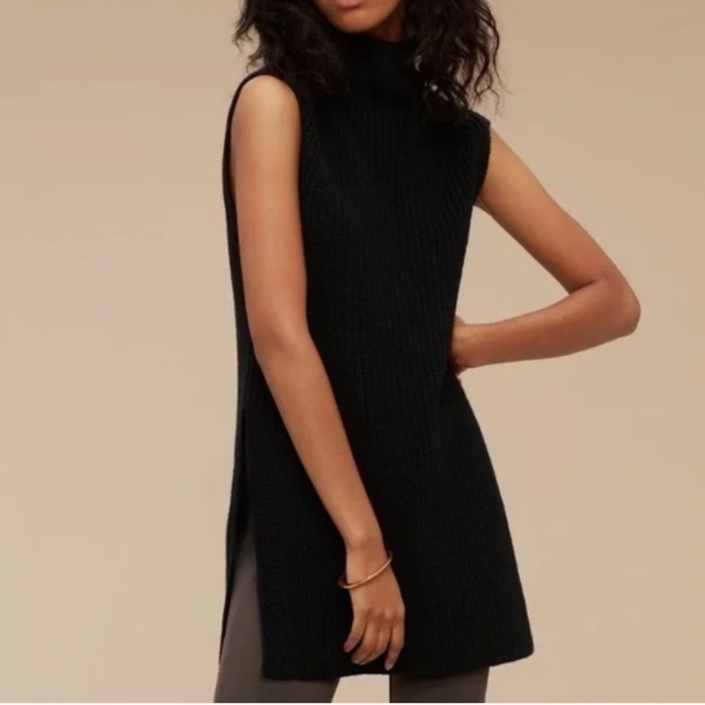 ARITZIA | Wilfred Sweater Durandal Wool Turtleneck Longline Sleeveless Knit XS